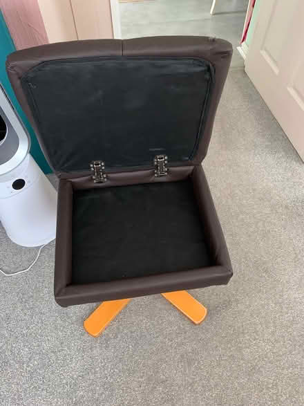 Photo of free Faux leather footstool with storage (West Kingsdown) #2