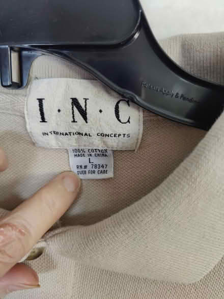 Photo of free INC LG Polo Shirt long-sleeve taupe (Victory Heights, North Seattle) #2