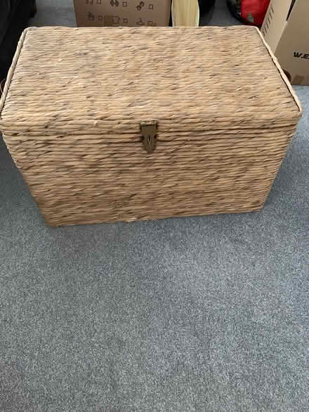 Photo of free Large wicker chest 77cm w 43h 45d (West Kingsdown) #1