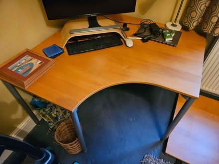 Photo of free IKEA corner desk, beech (Bloxham OX15) #2