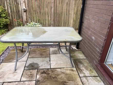 Photo of free Glass garden dining table (Edwardsville CF46) #1