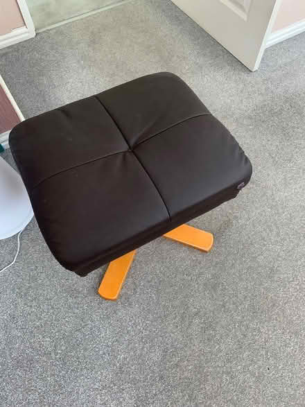 Photo of free Faux leather footstool with storage (West Kingsdown) #1