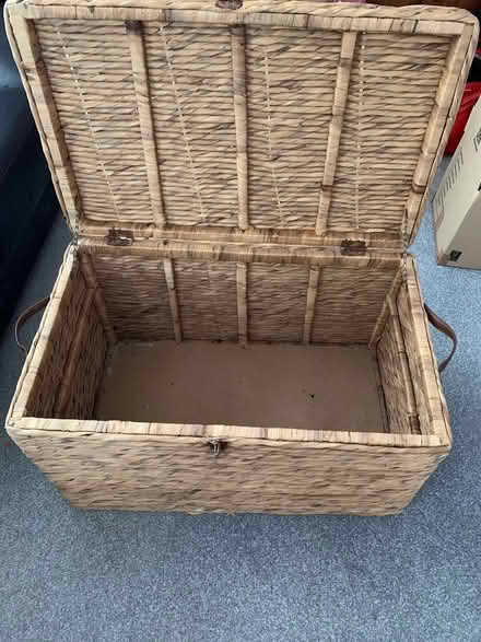 Photo of free Large wicker chest 77cm w 43h 45d (West Kingsdown) #2