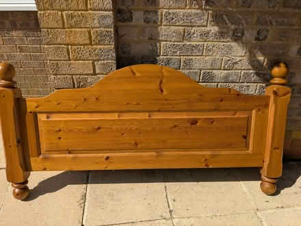 Photo of free Antique pine finish double bed surround (Stanwick NN9) #1