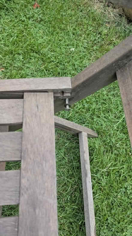 Photo of free Two wooden garden chairs (DA7 Bexleyheath) #4