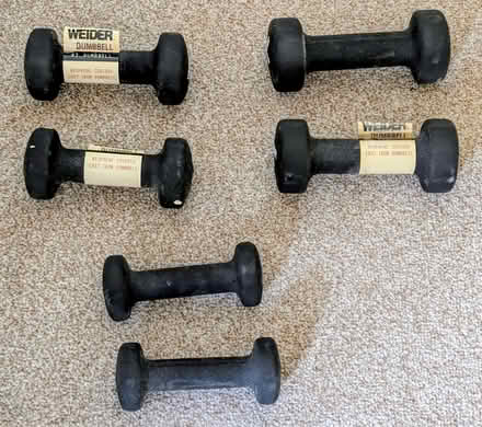 Photo of free 6 Exercise weights - Weider brand (Mildenhall, Suffolk, IP28) #1