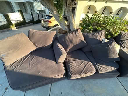 Photo of free Brown fabric L-couch (Redondo Beach) #2