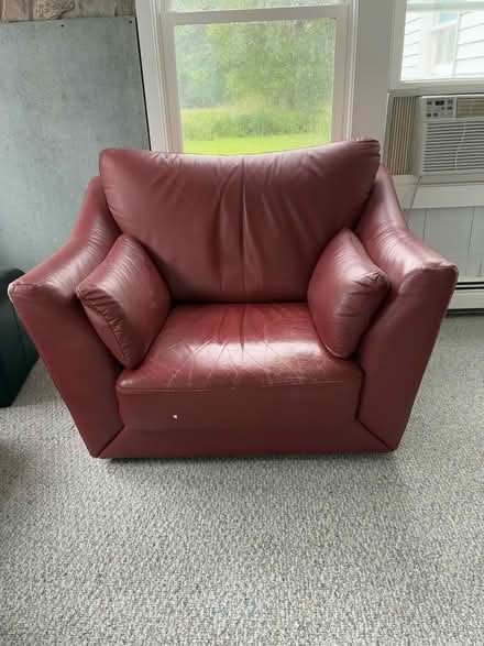 Photo of free Large leather chair (Westbrook) #1