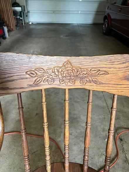 Photo of free Oak desk chair (Tigard) #2