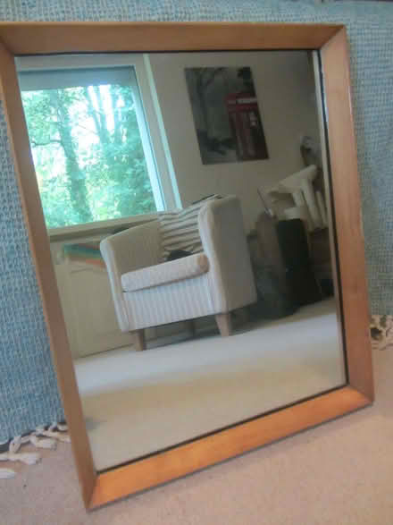 Photo of free Mirror with wooden surround (Colwall Green WR13) #2