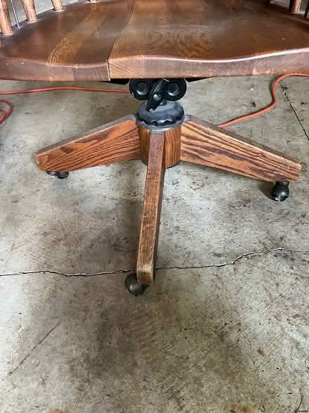 Photo of free Oak desk chair (Tigard) #3