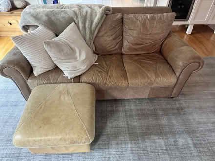 Photo of free Leather couches (Newtown) #1