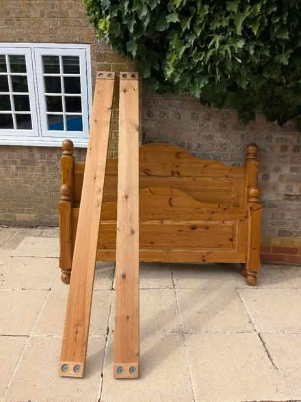 Photo of free Antique pine finish double bed surround (Stanwick NN9) #2