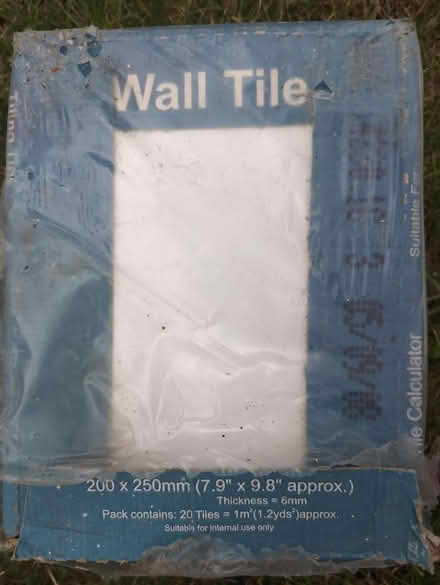Photo of free Large plain white box of tiles (Portchester PO16) #1