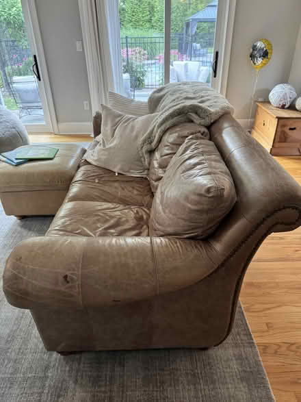 Photo of free Leather couches (Newtown) #3