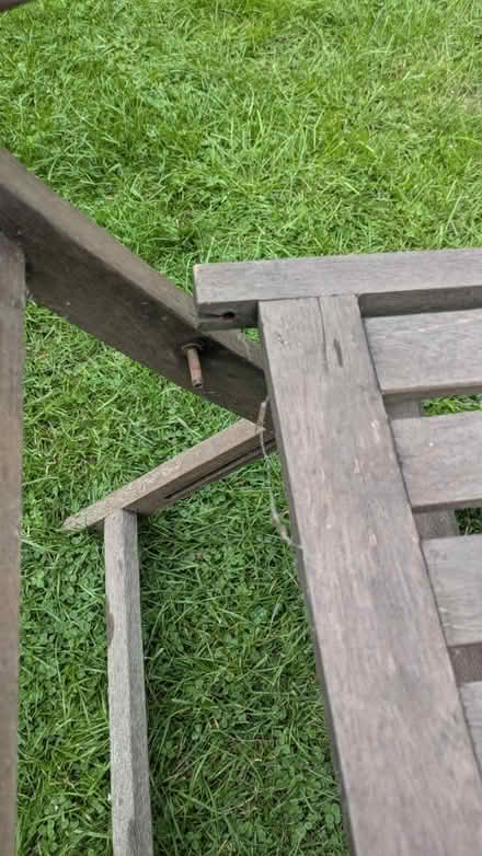 Photo of free Two wooden garden chairs (DA7 Bexleyheath) #3