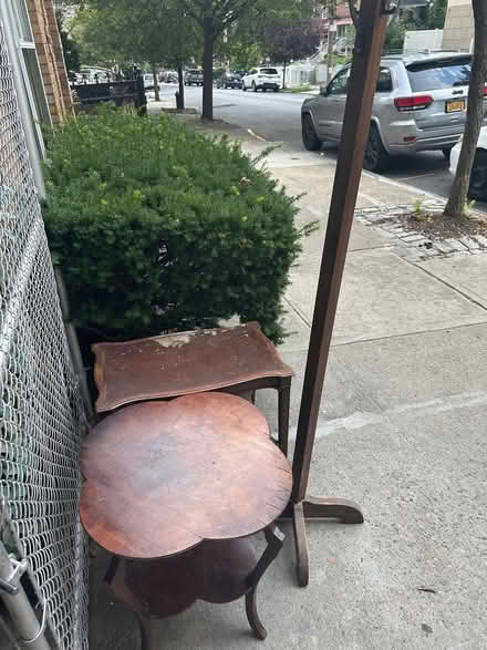 Photo of free 2 wood table, coat rack (Wakefield The Bronx) #1