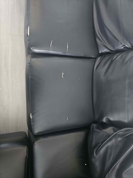 Photo of free Black Leather L Shape Sofa (Turnford EN10) #3