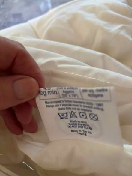 Photo of free Single Hollowfibre Duvet (Michelmersh, Romsey) #2