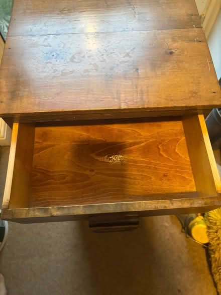 Photo of free Solid wood small side table/cabinet with a drawer (Lemsford AL8) #3