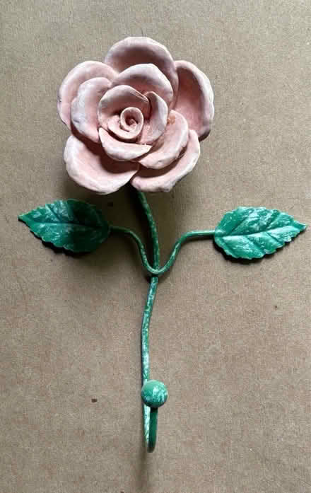Photo of free 8” pink rose shaped wall hook (Wilmette, Illinois) #1