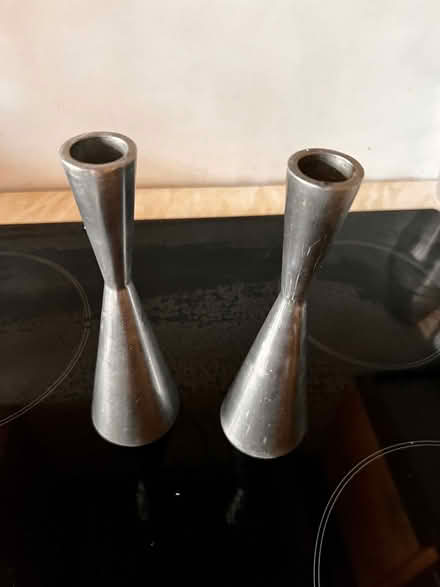 Photo of free Matching pair steel candle holders (Spondon DE21) #2
