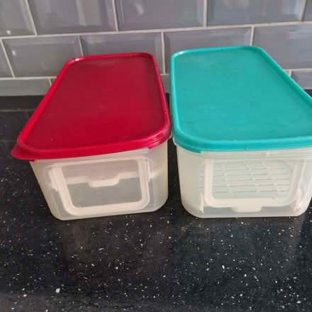 Photo of free 2 tupperware veg stay fresh containers (Clive Vale TN35) #1
