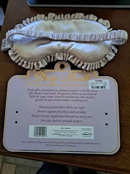Photo of free Satin Sleep Mask (North City, Shoreline) #2