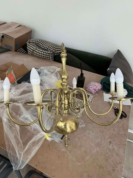 Photo of free Brass chandalier, (Dartmouth Park NW5) #1