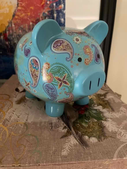 Photo of free Paisley Piggy Bank (Farmington Hills) #1
