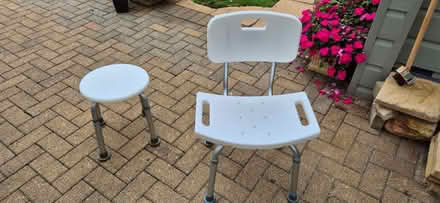 Photo of free shower stools. one with a back. both height adjustable. (Humphrey's End GL5) #1
