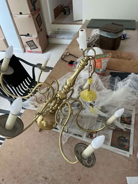 Photo of free Brass chandalier, (Dartmouth Park NW5) #2