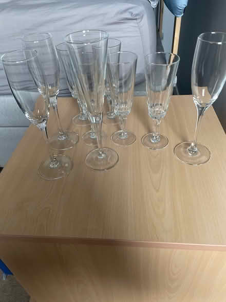 Photo of free 9 champagne glasses (Timperley WA15) #1