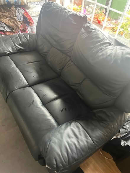 Photo of free Black Leather Recliner (Two Seater) (Inchicore) #3
