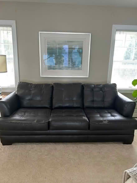 Photo of free Dark brown leather sofa (Waunona neighborhood Madison) #1