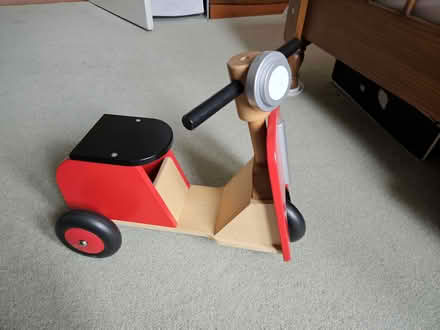 Photo of free Toddler ride-on wooden scooter (Workington Ashfield CA14) #1