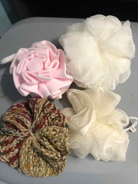 Photo of free New shower puffs (Westbury Wilts BA13) #1