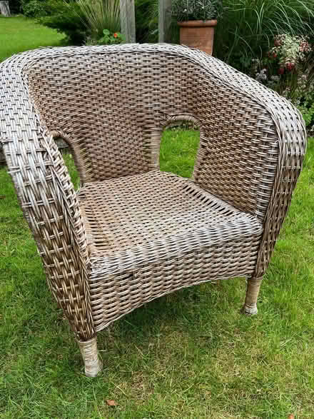 Photo of free Two wicker garden chairs (Sanderstead CR2) #2