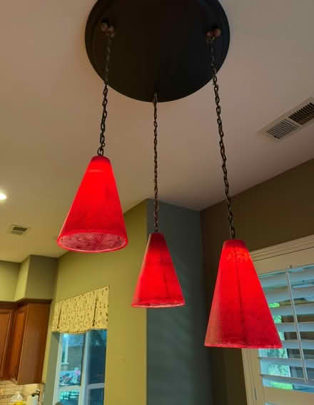 Photo of free Red three light fixture (Morgan hill of Cochrane) #2