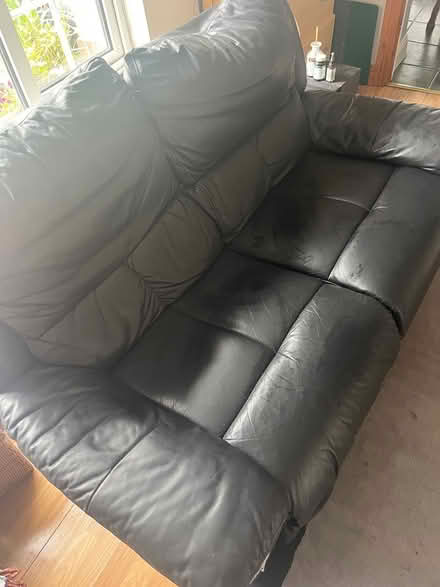 Photo of free Black Leather Recliner (Two Seater) (Inchicore) #2