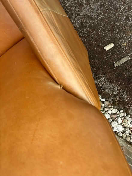 Photo of free Tan Leather Reclining Armchair (Michelmersh, Romsey) #1