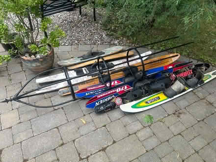 Photo of free Wood waterskis and garden fixture (Gloucester Glen) #1