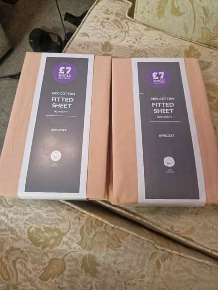 Photo of free 2 Single Fitted Sheets (Near Cheltenham Rail Station) #1
