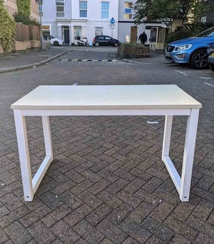 Photo of free Table with wooden top metal legs (PL4 Greenbank) #1