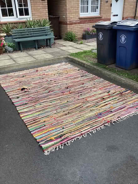 Photo of free Large cotton jute rug multicoloured (Southport PR9) #2