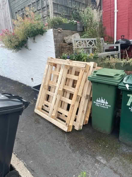 Photo of free 4 wooden pallets (Hartington Road BN2) #1