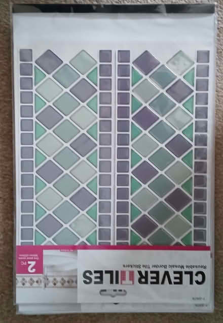 Photo of free "Clever Tiles" Re-usable mosaic border tile stickers (Loughborough LE11) #1
