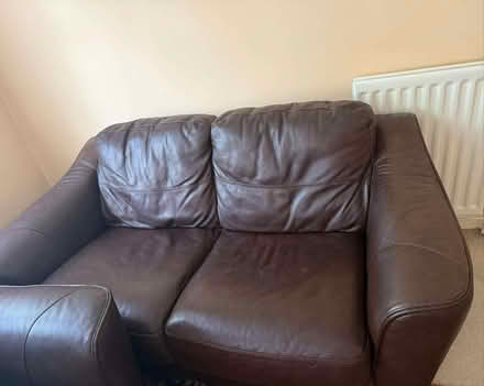 Photo of free Dark brown sofa, 3 seater + 2 seater (Cowbeck Wood ME5) #2