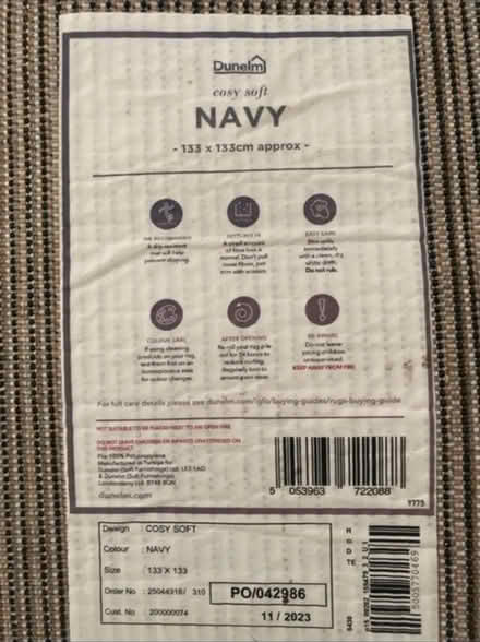 Photo of free Round Navy Rug (Cheshunt En8) #2