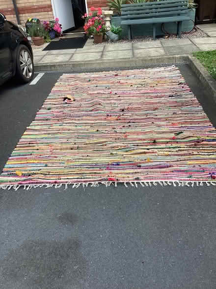 Photo of free Large cotton jute rug multicoloured (Southport PR9) #1